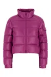 Moncler Fuchsia Nylon Petra Down Jacket In Pink