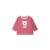 Moncler Fuchsia T-shirt For Baby Girl With Logo In Fuchsia