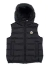 Moncler Kids' Fudo Hooded Down Puffer Vest In Black
