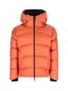 Moncler Fulcran Hooded Short Down Jacket In Orange