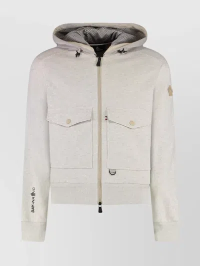 MONCLER FULL ZIP HOODIE FEATURING FRONT POCKETS