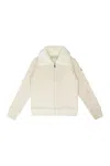 Moncler Full Zip Hoodie In Panna