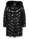 Moncler Fulmarus Hooded Down Puffer Jacket With Removable Faux Fur Trim In Black