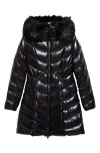 Moncler Fulmarus Hooded Down Puffer Jacket With Removable Faux Fur Trim In Black