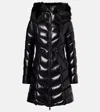 Moncler Fulmarus Hooded Down Puffer Jacket With Removable Faux Fur Trim In Black