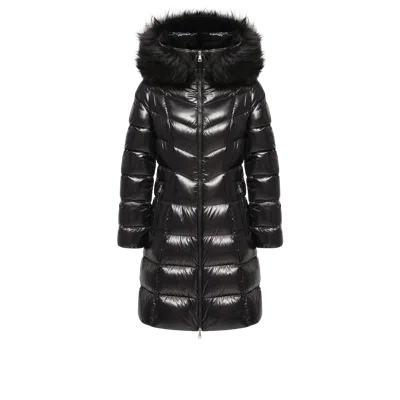 Moncler Fulmarusse Hooded Down Jacket, Women, Black, Size: 1 In White