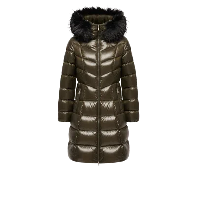 Moncler Fulmarusse Quilted Coat In Green
