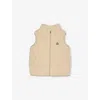 Moncler Funnel-neck Padded Faux-sherpa Vest 3 Months - 3 Years Medium Beig In Neutral