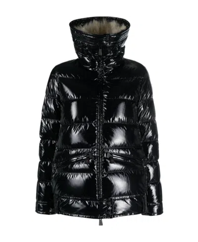 Moncler Funnel-neck Padded Jacket In Black