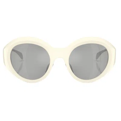 Moncler Futuro Clear Mirror Silver Round Unisex Sunglasses Me8005 50028v 51 In Gray