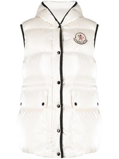 Moncler Hera Hooded Puffer Vest With Belt In 030