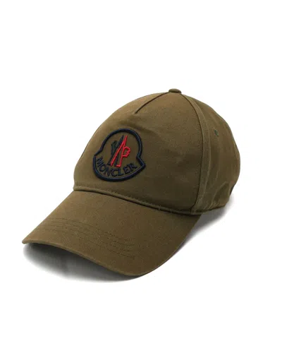 Pre-owned Moncler Gabardine Baseball Cap In Green