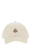 Moncler Gabardine Baseball Cap In White