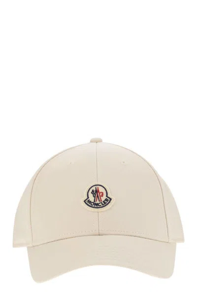 Moncler Gabardine Baseball Cap In White