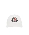 Moncler Men Baseball Cap With Logo In White