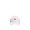 Moncler Structured Cotton Baseball Cap With Adjustable Fit In Pink
