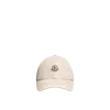 Moncler Structured Cotton Baseball Cap With Adjustable Fit In White