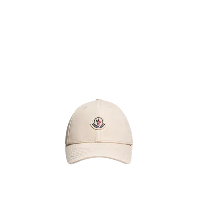 MONCLER MONCLER CASQUETTE EN GABARDINE, FEMME, BLANC, TAILLE: UNI