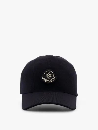 Moncler Gabardine Baseball Hat In Black
