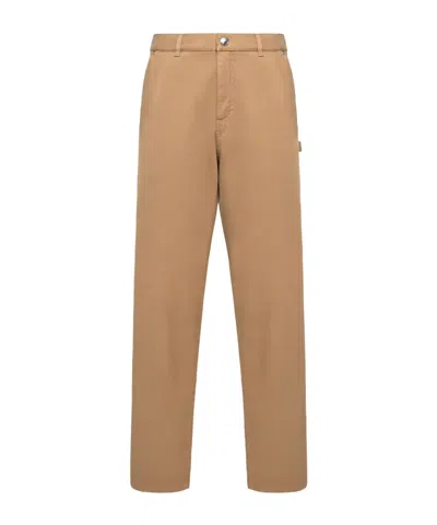 Moncler Gabardine Cargo Pants In Brown