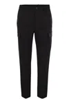 Moncler Gabardine Trousers Featuring Elastic Waistband In Black