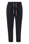 Moncler Drawstring-waist Track Pant In Blue