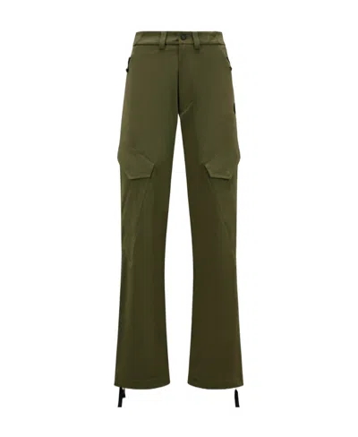 Moncler Gabardine Overalls Casual Pants In Green