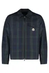 Moncler Plaid Long Sleeve Shirt In Black