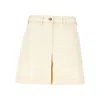Moncler Gabardine Shorts In White