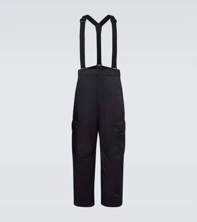 Moncler Gabardine Ski Salopettes In Blue