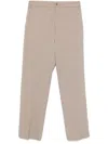 Moncler Gabardine Tailored Trousers In Brown