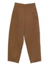 Moncler Gabardine Trousers In Brown