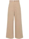 Moncler Gabardine Trousers In Brown