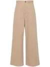 Moncler Gabardine Trousers In Brown