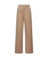 Moncler Gabardine Trousers In Brown
