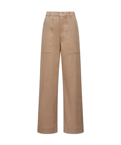 Moncler Gabardine Trousers In Brown