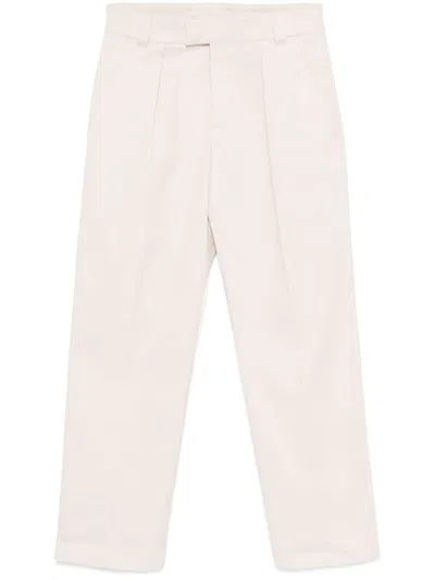 Moncler Gabardine-weave Trousers In White