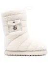 Moncler Gaia Pocket Mid Shearling Boots, Women, White, Size: 39 In Weiss