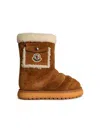 Shop Moncler 'gaia' Brown Suede Ankle Boots