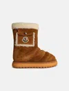 Moncler 'gaia' Brown Suede Ankle Boots In Brown