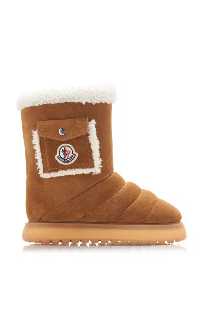 MONCLER GAIA POCKET-DETAILED SUEDE ANKLE BOOTS
