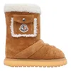 Moncler Gaia Pocket Suede Ankle Boots In Brown