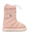 Moncler Gaia Pocket Padded Snow Boots In Pink