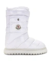 Moncler Gaia Quilted Nylon Pocket Snow Boots In White