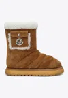 Moncler Gaia Pocket Suede Ankle Boots In Brown
