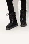 Moncler Gaia Quilted Nylon Pocket Snow Boots In Black