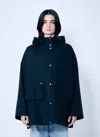 Moncler Women Gaillion Short Parka Jacket In Navy