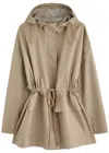 Moncler Gaillon Hooded Cotton-blend Poplin Parka In Beige