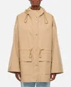Moncler Gaillon Hooded Parka In Cotton In Nude