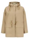 Moncler Beige Cotton Blend Gaillon Parka